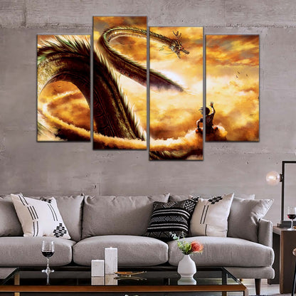 Dragon Ball Wall Art - DR5104 - Shenron and Goku - Dragon Ball Z - Dragon Ball Poster - Dragon Ball Canvas