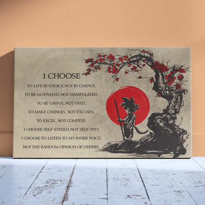 Dragon Ball Wall Art - Dragon Ball Poster - Dragon Ball Canvas - I Choose - Goku - DR024 - Horizontal Canvas - Horizontal Poster
