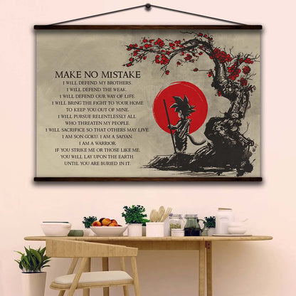 Dragon Ball Wall Art - Dragon Ball Poster - Dragon Ball Canvas - Make No Mistake - Goku - DR022 - Horizontal Canvas - Horizontal Poster