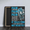 Dragon Ball Wall Art - Dragon Ball Poster - Dragon Ball Canvas - PAIN - You Are Not Dead Yet - Vegeta - Super Saiyan Blue - DR057 - Vertical Poster - Vertical Canvas