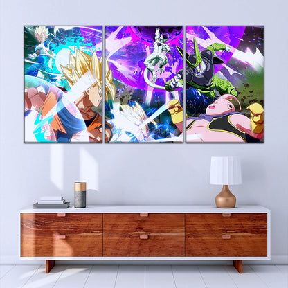 Dragon Ball Canvas Wall Art - DR5059 - Goku Vegeta vs Frieza Cell Majin Buu
