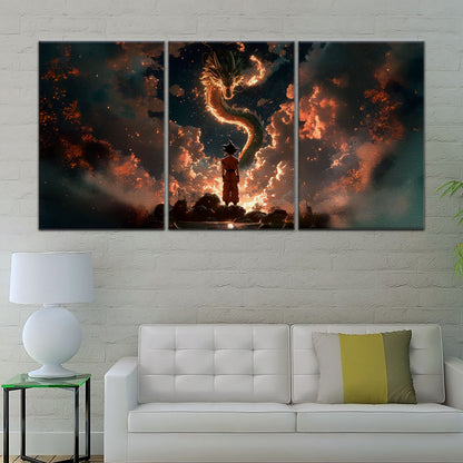 Dragon Ball Canvas Wall Art - DR5069 - Goku and Shenron