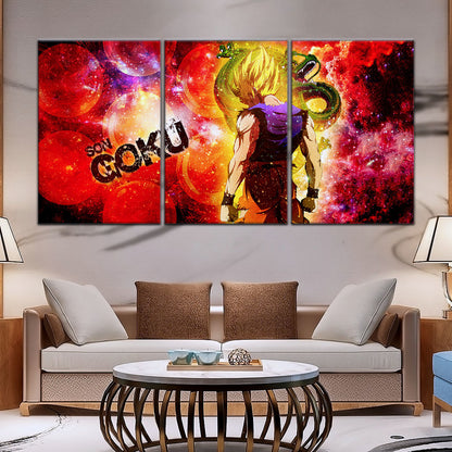 Dragon Ball Canvas Wall Art - DR5070 - Super Saiyan Goku - Shenron