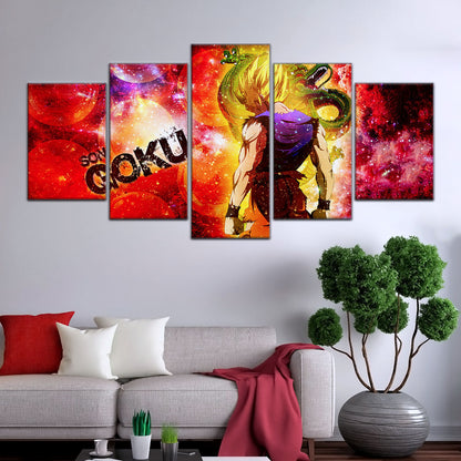 Dragon Ball Canvas Wall Art - DR5070 - Super Saiyan Goku - Shenron