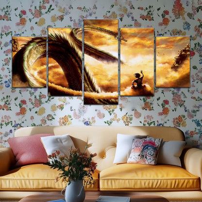 Dragon Ball Canvas Wall Art - DR5104 - Goku and Shenron