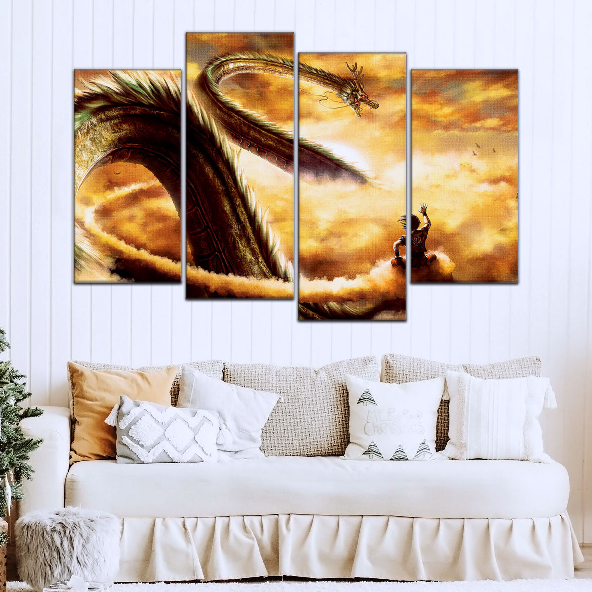 Dragon Ball Canvas Wall Art - DR5104 - Goku and Shenron