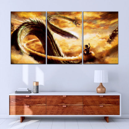 Dragon Ball Canvas Wall Art - DR5104 - Goku and Shenron