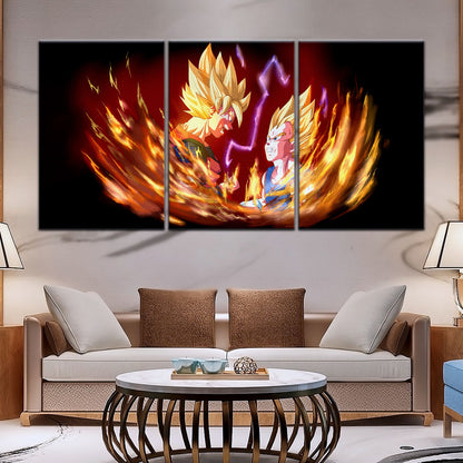 Dragon Ball Canvas Wall Art - DR5062 - Super Saiyan Goku- Super Saiyan Vegeta
