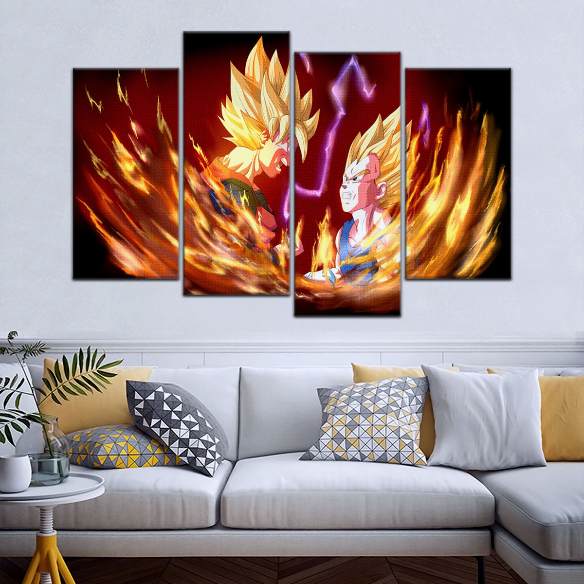 Dragon Ball Canvas Wall Art - DR5062 - Super Saiyan Goku- Super Saiyan Vegeta