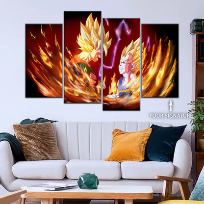Dragon Ball Canvas Wall Art - DR5062 - Super Saiyan Goku- Super Saiyan Vegeta
