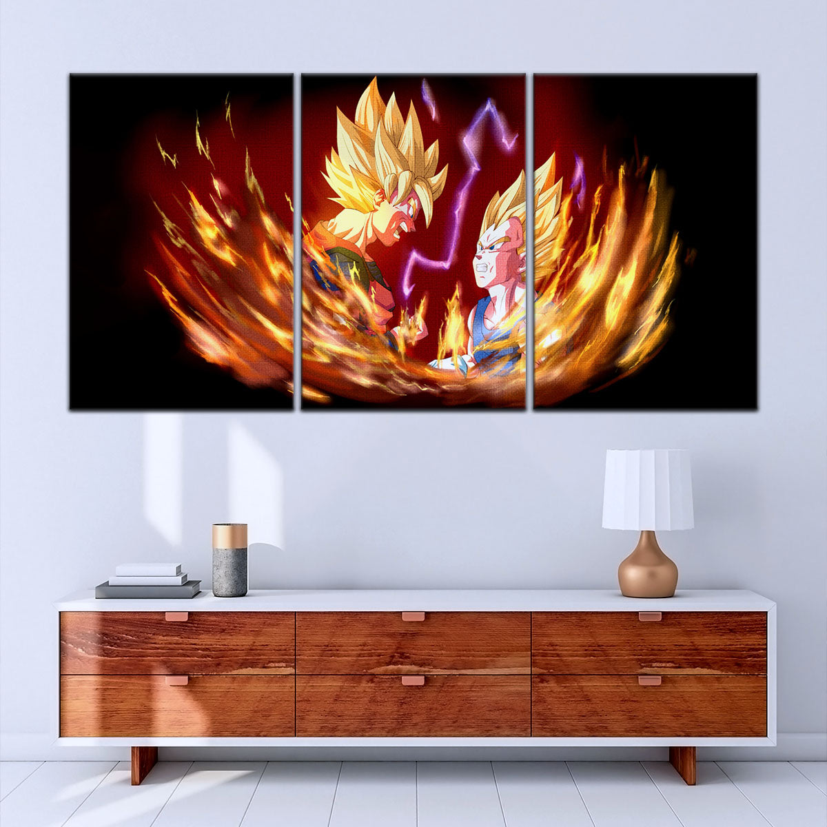 Dragon Ball Canvas Wall Art - DR5062 - Super Saiyan Goku- Super Saiyan Vegeta