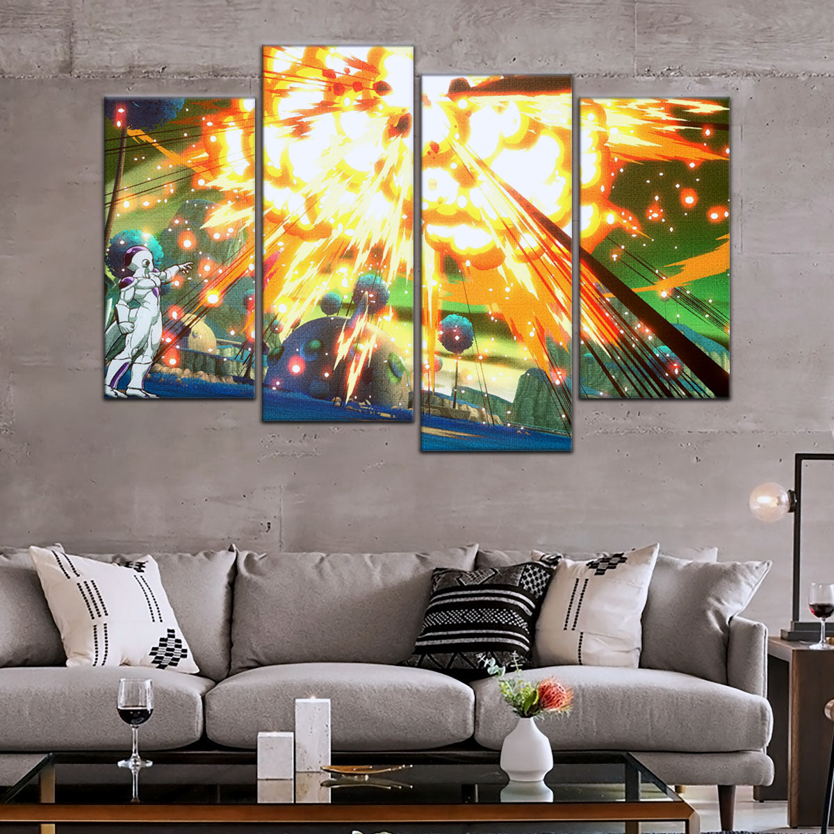 Dragon Ball Canvas Wall Art - DR5079 - Goku vs Frieza Namek Saga