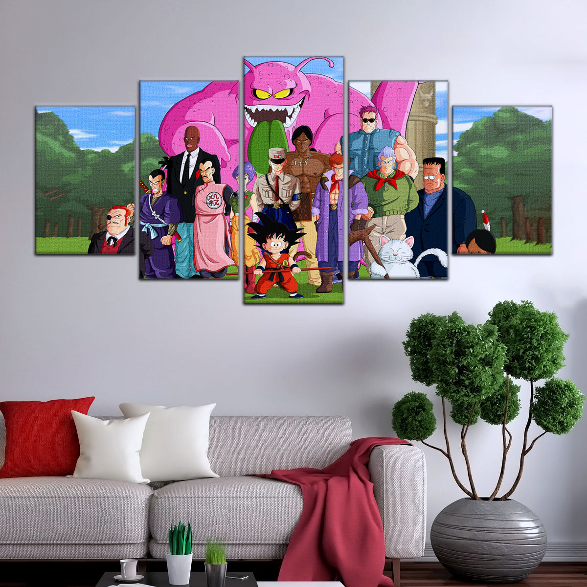 Dragon Ball Canvas Wall Art - DR5068 - Goku vs Red Ribbon Army