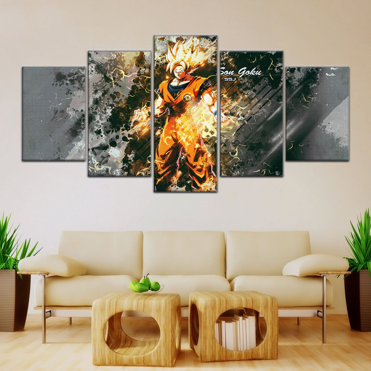 Dragon Ball Canvas Wall Art - DR5037 - Super Saiyan Goku