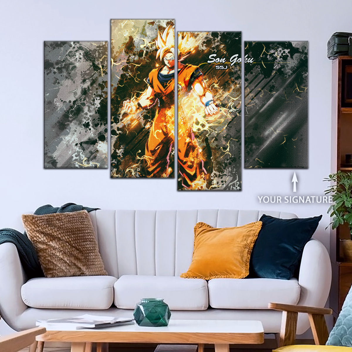 Dragon Ball Canvas Wall Art - DR5037 - Super Saiyan Goku