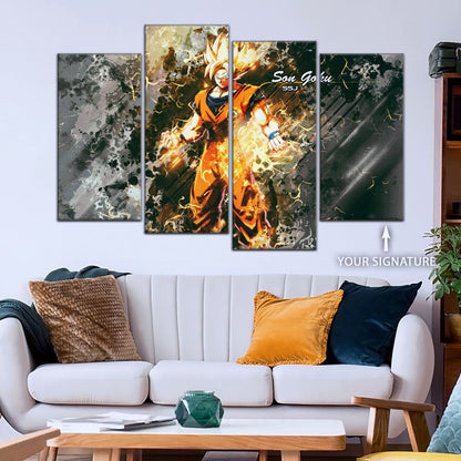 Dragon Ball Canvas Wall Art - DR5037 - Super Saiyan Goku