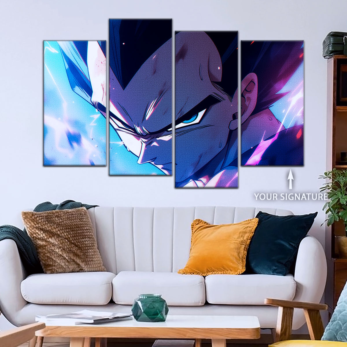 Dragon Ball Super Canvas Wall Art - DR5086 - Super Saiyan Blue Vegeta