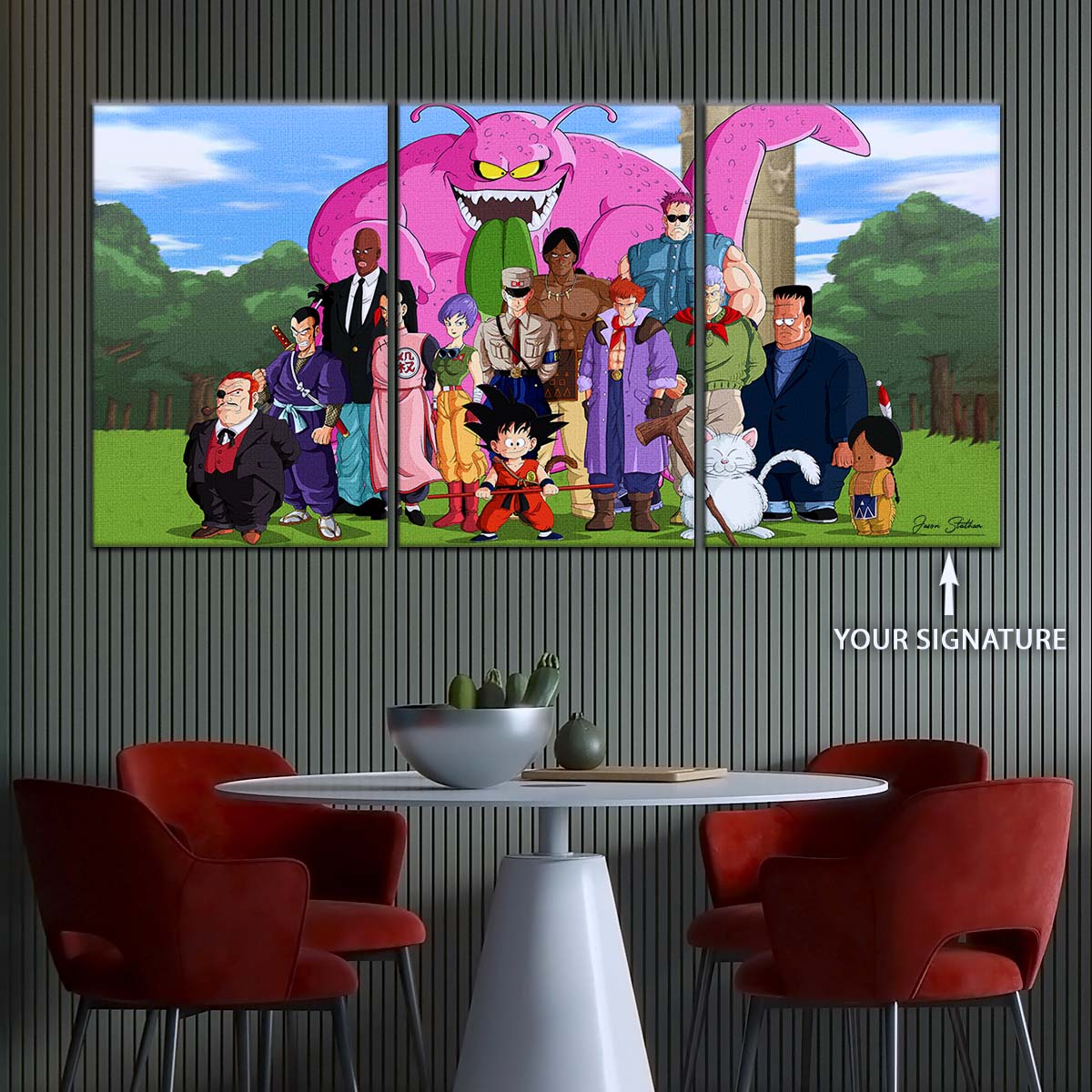 Dragon Ball Wall Art - DR5068 - Goku and Friends vs. Tao Pai Pai - Dragon Ball Z - Dragon Ball Poster - Dragon Ball Canvas