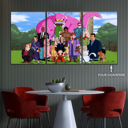 Dragon Ball Wall Art - DR5068 - Goku and Friends vs. Tao Pai Pai - Dragon Ball Z - Dragon Ball Poster - Dragon Ball Canvas