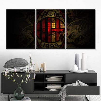 Soccer Canvas Wall Art - FB5025 - Serie A - AC Milan - ACM 1899