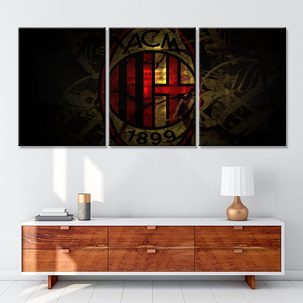 Soccer Canvas Wall Art - FB5025 - Serie A - AC Milan - ACM 1899