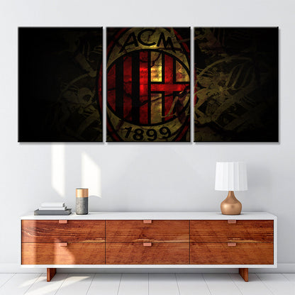 Soccer Canvas Wall Art - FB5025 - Serie A - AC Milan - ACM 1899