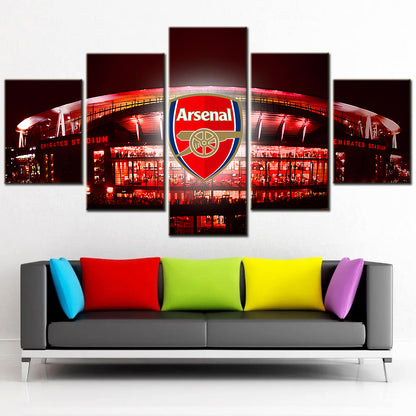 Football - 5 Pieces Wall Art - FB5008 - Arsenal FC Stadium - Football Poster - Football Canvas