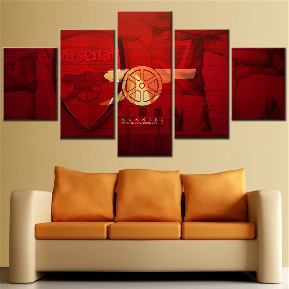 Soccer Canvas Wall Art - FB5009 - Arsenal FC Logo Red
