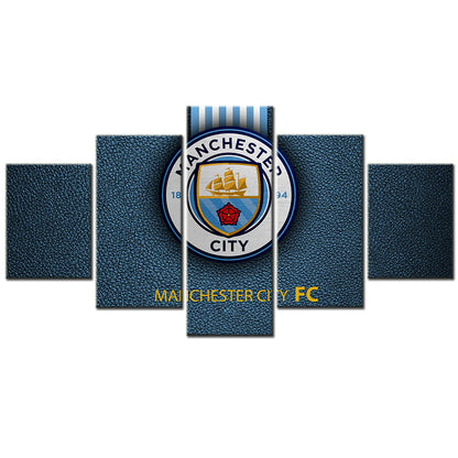 Football - 5 Pieces Wall Art - FB5012 - Manchester City F.C - Football Poster - Football Canvas