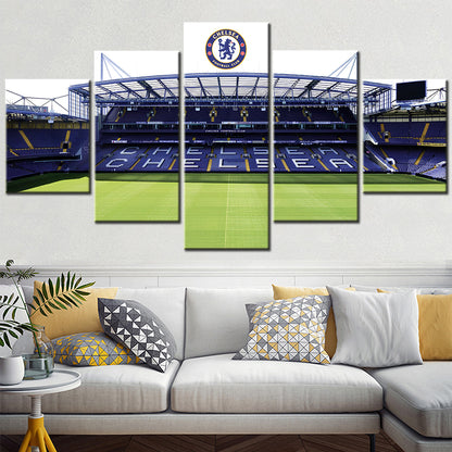 Football - 5 Pieces Wall Art - FB5017 - Chelsea Football Club Stadium - Football Poster - Football Canvas