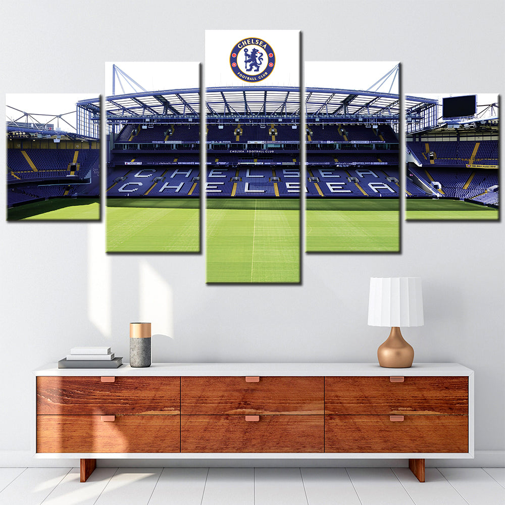 Football - 5 Pieces Wall Art - FB5017 - Chelsea Football Club Stadium - Football Poster - Football Canvas