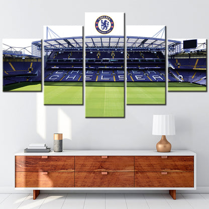 Football - 5 Pieces Wall Art - FB5017 - Chelsea Football Club Stadium - Football Poster - Football Canvas