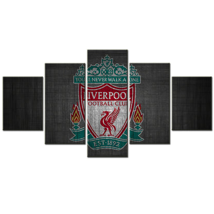 Football - 5 Pieces Wall Art - FB5015 - You Will Never Walk Alone Liverpool - EST 1892 - Football Poster - Football Canvas