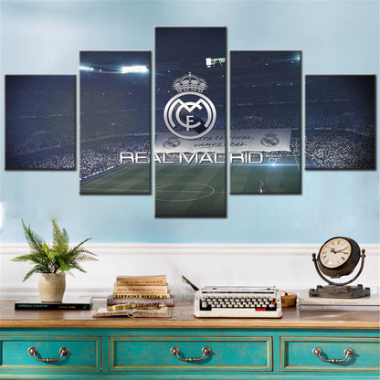 Football - 5 Pieces Wall Art - FB5005 - Real Madrid Stadium Football - Football Poster - Football Canvas