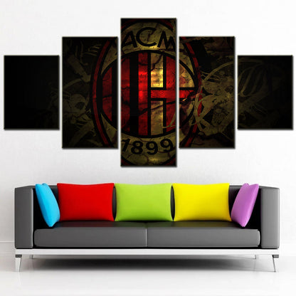 Soccer Canvas Wall Art - FB5025 - Serie A - AC Milan - ACM 1899