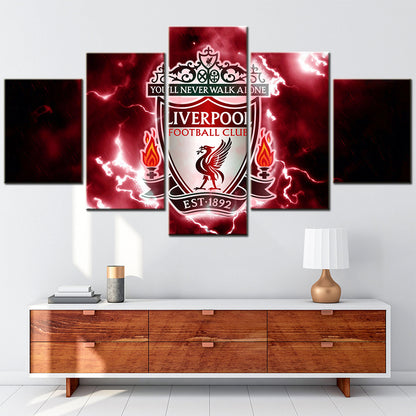 Football - 5 Pieces Wall Art - FB5003 - Liverpool Soccer Football - Liverpool Football Club - Football Poster - Football Canvas