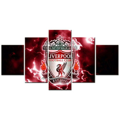 Football - 5 Pieces Wall Art - FB5003 - Liverpool Soccer Football - Liverpool Football Club - Football Poster - Football Canvas