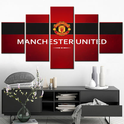 Football - 5 Pieces Wall Art - FB5004 - Manchester United F.C - Football Poster - Football Canvas
