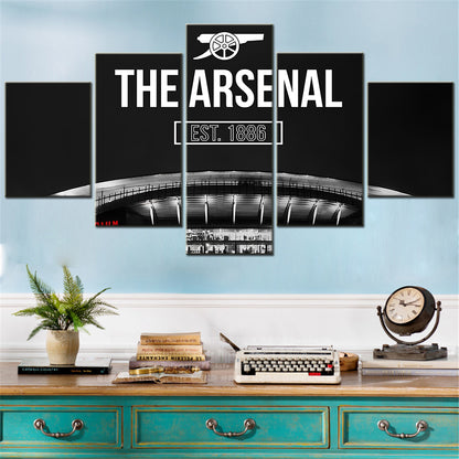 Football - 5 Pieces Wall Art - FB5002 - The Arsenal Football Club - EST.1886 - Football Poster - Football Canvas