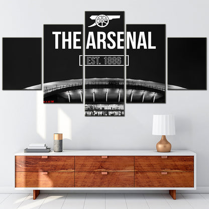 Football - 5 Pieces Wall Art - FB5002 - The Arsenal Football Club - EST.1886 - Football Poster - Football Canvas