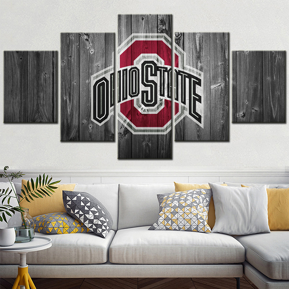 American Football Canvas Wall Art - FT5002 - Ohio State Buckeyes Football