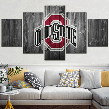 American Football Canvas Wall Art - FT5002 - Ohio State Buckeyes Football