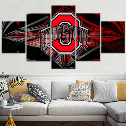Football Team - 5 Pieces Wall Art - FT5003 - Ohio State Buckeyes Football - Football Team Poster - Football Team Canvas
