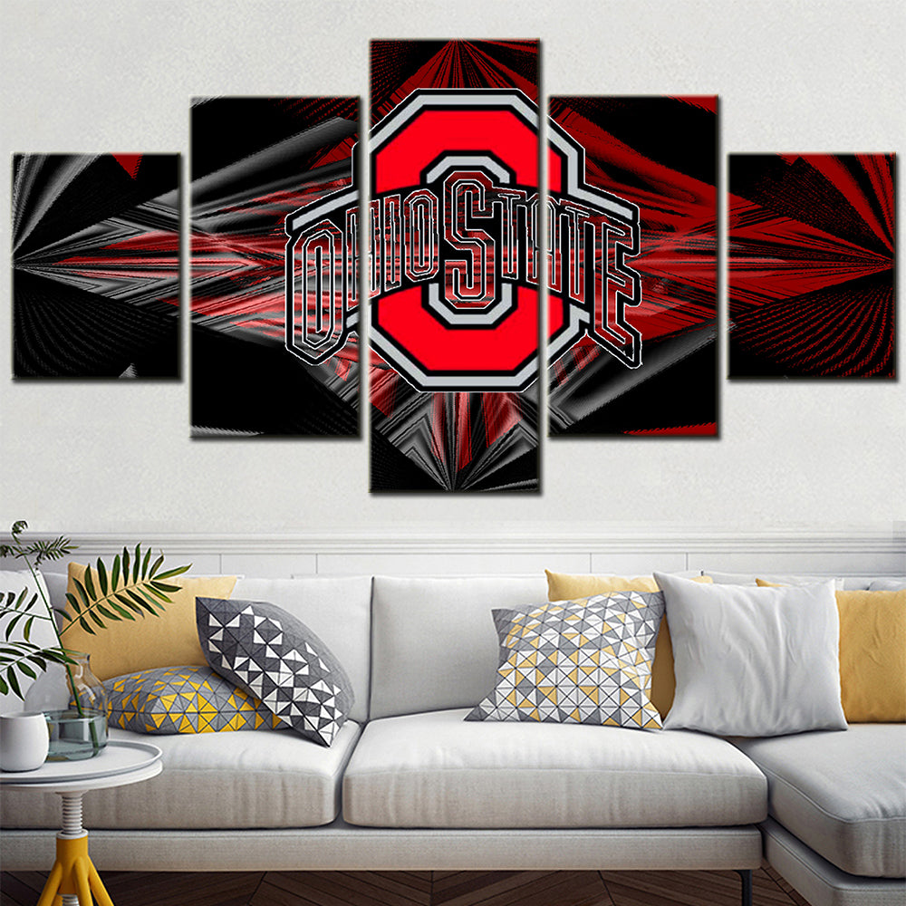 American Football Canvas Wall Art - FT5003 - Ohio State Buckeyes Football