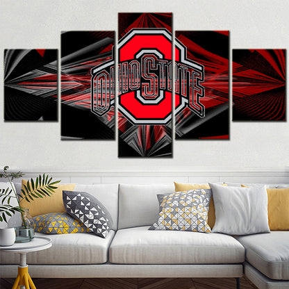 American Football Canvas Wall Art - FT5003 - Ohio State Buckeyes Football