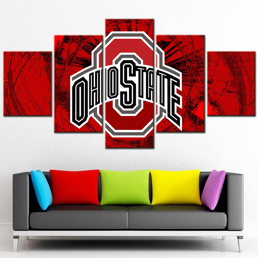 American Football Canvas Wall Art - FT5004 - Ohio State Buckeyes Football