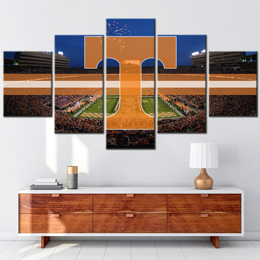 Football Team - 5 Pieces Wall Art - FT5006 - Tennessee Volunteers Football Stadium - Football Team Poster - Football Team Canvas
