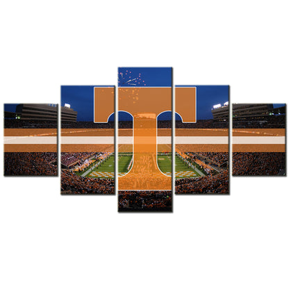 Football Team - 5 Pieces Wall Art - FT5006 - Tennessee Volunteers Football Stadium - Football Team Poster - Football Team Canvas