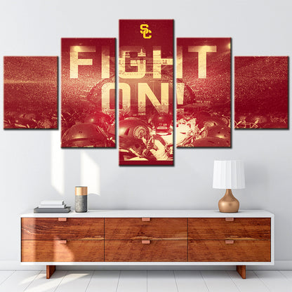 Football Team - 5 Pieces Wall Art - FT5010 - USC Trojans Football - Football Team Poster - Football Team Canvas