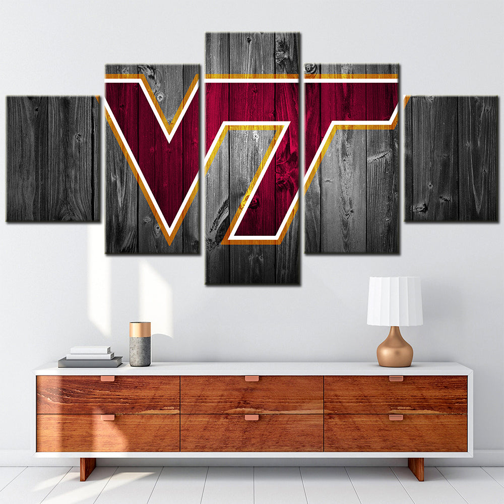 American Football Canvas Wall Art - FT5012 - Virginia Tech Hokies football